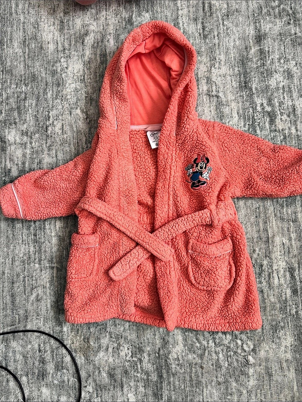 Disney Hooded Robe Pink Girls 2T Like New